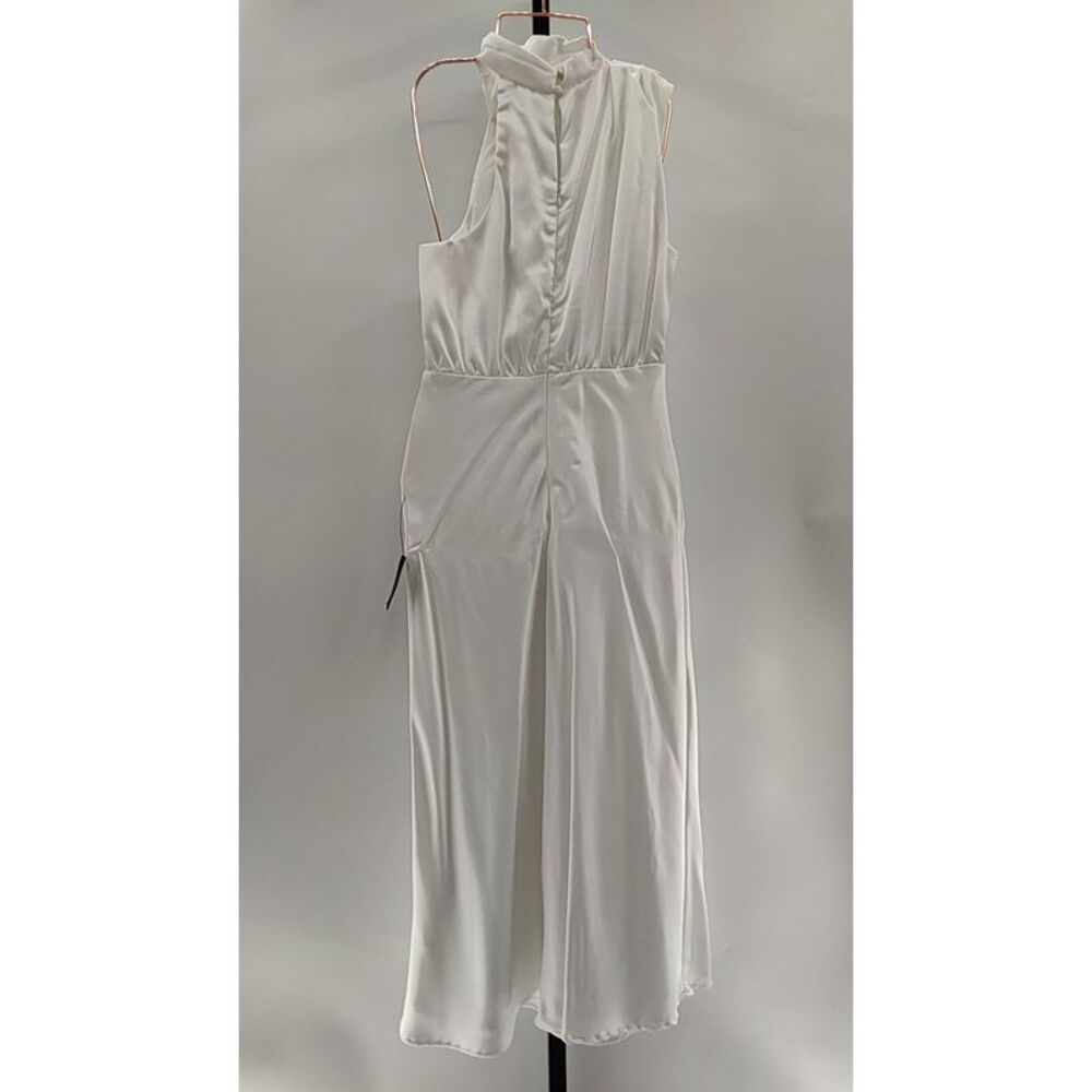 Classic White High-Neck Midi Dress - Picture 3 of 3